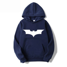 Load image into Gallery viewer, Men's hoodie and bat logo: Fashionable and comfortable hooded sweatshirt, a fan of heroes
