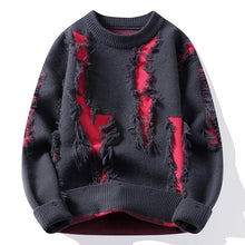 Load image into Gallery viewer, 2026 Winter Fashion worn‑out design Sweater Men Casual Knit Pullovers Mens Thick Warm Loose Knitted Sweaters Streetwear Man
