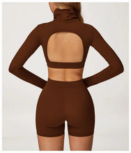 Load image into Gallery viewer, Yoga Set 2 Pieces Gym Clothes Yoga Outfits For Women Tracksuits Workout Long Sleeved Fitness Set Sport Bra Crop Top Gym Leggings

