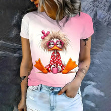Load image into Gallery viewer, Playful Oversized Cartoon Casual Tee
