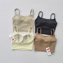 Load image into Gallery viewer, Small Sling Vest Integrated Fixed Gathering Sports Underwear Women's Bra Beauty Back Training Fitness Bra Summer Clothing
