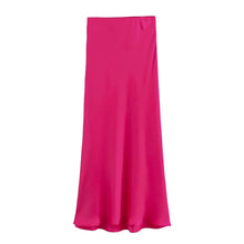 Load image into Gallery viewer, HH Skirts For Women 2024 Summer Solid Satin Sheath Long Skirt Female Show Curve Beach Outfits For Woman Mermaid Skirts
