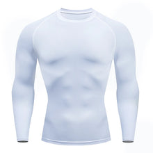 Load image into Gallery viewer, Men Bodybuilding Sports T-Shirt Quick Dry Running Shirt Long Sleeve Compression Top Gym T Shirt Men Fitness Tight Rashgad
