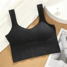 Load image into Gallery viewer, Solid Ribbed Sports Bra Workout Shockproof Sports Bra Top With Padded Seamless Sports Bra For Women Push Up Bra Seamless Lingeri

