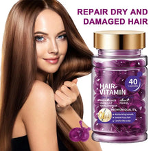 Load image into Gallery viewer, Hair Vitamin Serum Capsules 40Pcs With Moroccan Jojoba Oil Keratin Nourishing Hair Oil For Dry Damaged Frizzy Repair Hair Care

