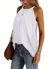 Load image into Gallery viewer, Summer Tops For Women Tops Casual Tunic Tops To Wear With Leggings Womens Blouse Halter Tank Tops Summer High Neck Sleeveless
