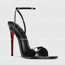 Load image into Gallery viewer, Fashionable and Sexy High Heels 2025 New Pointed Toe Open Toe Straight Buckle Sandals for Women's Fashion Plus Size Shoes
