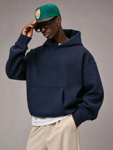 Load image into Gallery viewer, Men Oversized Solid Hoodie Streetwear Loose Pullover Hooded Sweatshirt Casual Hip Hop Basic Pocket Hoodies Women Daily Tracksuit
