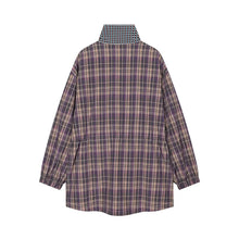 Load image into Gallery viewer, Women's Coat 2026 New Autumn Gray Plaid Long Sleeve Loose Drawstring Decorative Coat Casual Fashion Personal Ladies Outerwear
