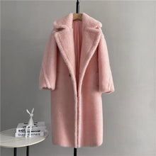 Load image into Gallery viewer, Winter Jacket Women Long Coat  Wool Woven Fabric Thick Warm Outerwear Oversize Fashion Streetwear Teddy Bear Coats
