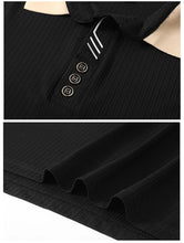 Load image into Gallery viewer, Plus Size Contrast Summer Polo
