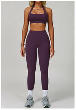 Load image into Gallery viewer, TRY TO BN Gym Sets Woman 2 Piece Yoga Backless Top Women's Tracksuit High Waisted Leggings Butt Lifting Fitness Workout Clothes
