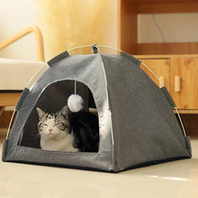 Load image into Gallery viewer, Pet Tent Bed Removable Cat Sofa Basket Canvas Semi-enclosed Cat House Dog Cave Hut Cat Sleeping Bed for Room Decor Pet Supplies

