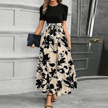 Load image into Gallery viewer, Elegant Lace-Up Ruffle Hem Dress
