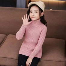 Load image into Gallery viewer, New Sweater Kids Sweaters Autumn Girls Turtleneck Sweaters 1-9Yrs Baby Boys Pullover Winter Knitted Bottoming Boys Sweaters

