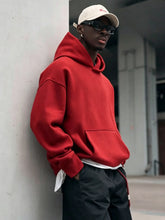 Load image into Gallery viewer, Men Oversized Solid Hoodie Streetwear Loose Pullover Hooded Sweatshirt Casual Hip Hop Basic Pocket Hoodies Women Daily Tracksuit
