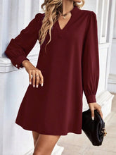 Load image into Gallery viewer, Elegant V-Neck Shirt Mini Dress
