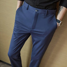 Load image into Gallery viewer, 29-42 Men's Summer Pants Thin Straight Stretch Casual Pants with No Trace No Ironing Fabric Silky and Cool Feeling
