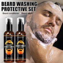 Load image into Gallery viewer, Men Beard Grooming Gift Kit Deep Cleansing Wash and Conditioner Moisturizing Nourishing Beard Oil Styling Butter for Beards Care
