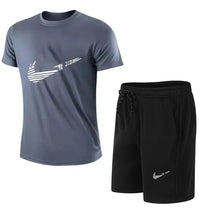 Load image into Gallery viewer, 2025 Summer Fashion Men's Tracksuit T-shirt Shorts Set Leisure Short Sleeve Set Jogging Gym Suit Brand Clothing
