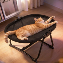 Load image into Gallery viewer, Foldable Elevated Pet Bed Breathable Linen Mesh Raised Cat Dog Sleeping Indoor Small Puppy Kitten Rest Sofa with Storage Bag
