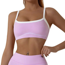 Load image into Gallery viewer, Yoga Sports Bra Color Clashing Shock Absorbing Brassiere Women Full Cup Breathable Gym Tube top Bra Yoga Workout Underwear
