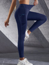 Load image into Gallery viewer, New High Waist Women's Leggings Stretch Yoga Pants Tights With Pockets Push Up Fitness Running Sportswear Solid Color Pants
