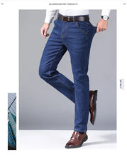 Load image into Gallery viewer, 2025 Men's Jeans Casual Stretch Classic Blue Black Denim Pants Men's Texture Jeans Versatile Item Interprets Denim Fashion offic

