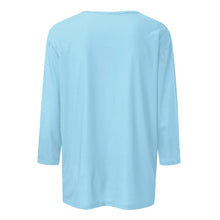 Load image into Gallery viewer, Women Summer Tops Round Neck Three Quarter Sleeve Comfortable Print T Shirt Blouse Women T Shirt muticolor t shirt tops
