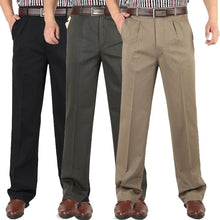 Load image into Gallery viewer, Classic Pleated Cotton Business Trousers
