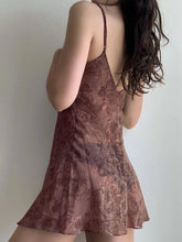 Load image into Gallery viewer, Korean Nightgown Sleepwear Womens Floral Night Dress Summer Bow Sleep Nightwear Ruffles Pajamas Spaghetti Strap Sleepshirts

