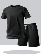 Load image into Gallery viewer, 2026 Summer Fashion Men's Tracksuit T-shirt Shorts Set Leisure Short Sleeve Set Jogging Gym Suit Brand Clothing
