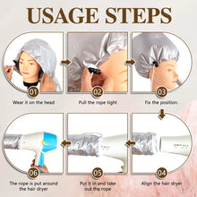Load image into Gallery viewer, Hair Dryer Drying Cap Hair Treatment Perming Drying Cap Warm Air Drying Care Cap Hair Steaming Treatment Hair Care Thermal Hat
