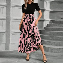Load image into Gallery viewer, Elegant Lace-Up Ruffle Hem Dress
