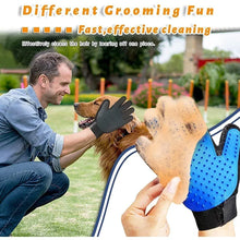 Load image into Gallery viewer, Pet Grooming Kit for Dog Cat Rabbit Fur 2 Sided Grooming Brush Bath Cleaning Glove De-Shedding De-Matting Pet Hair
