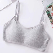 Load image into Gallery viewer, Cotton Sports Training Bras Casual Back Buckle Teenage Lingerie No Steel Rings Sports Bra Elastic Breathable Student Underwear
