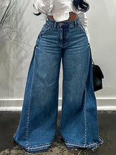 Load image into Gallery viewer, Vintage Wide-Leg Jeans for Women Y2K Niche Design Flared Pants Loose Versatile Floor-Length Trousers
