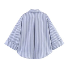 Load image into Gallery viewer, Striped Oversize Summer Shirt Women
