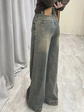 Load image into Gallery viewer, Vintage Wide-leg Jeans Women's Spring Summer New Loose-fit Slimming Draped Versatile Trailing Straight-leg Trousers
