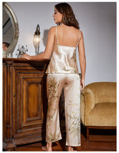 Load image into Gallery viewer, Cherry Satin Long Pajama Set

