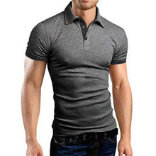 Load image into Gallery viewer, Men's Polo Shirt Short Sleeve Casual Slim Fit Color Blocking T-shirts England Style Streetwear Polos for Men's Fashion
