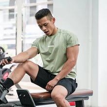 Load image into Gallery viewer, Men's Gym T Shirts Quick Dry Short Sleeve Summer Sports T-shirt Elastic Fitness Workout Tops Casual Bodybuilding Athletic Tee
