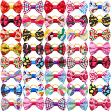 Load image into Gallery viewer, 100pcs Pet Accessories Dog Hair bows Fashion Cute Dog Bows  Rubber Bands Pet Hair Collar Decoration for Dog Accessories
