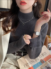 Load image into Gallery viewer, Thermal Turtleneck Fleece Knit Pullover

