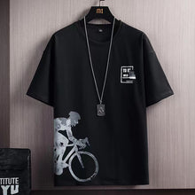 Load image into Gallery viewer, 2023 Summer Men's Tracksuit 2 Piece Set Fashion Casual Solid Short-Sleeved T-Shirt and Shorts Sport Suit Breathable Man Clothing
