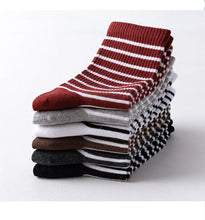 Load image into Gallery viewer, Colorful Grid Stripe Crew Socks

