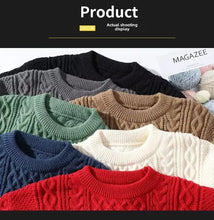 Load image into Gallery viewer, Trendy Knitted Sweater For Men Casual Round Neck Pullover Male Knitted Soft Fall Winter Fashion Long Sleeve Mens Kntwear Outwear
