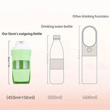 Load image into Gallery viewer, Pet Travel Water Bottle Portable with Food Container Foldable 2in1 Pet Outdoor Bowl Puppy Dog Cat Travel Drinking Food Feeder
