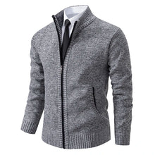 Load image into Gallery viewer, Stand Collar Fleece Zip Cardigan
