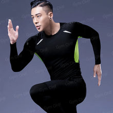 Load image into Gallery viewer, Gym Fitness T Shirt Men's Short Sleeve Summer Boxing Jersey Legging Men Rashguard Compression Pants Quick Dry Tight T-Shirts Men
